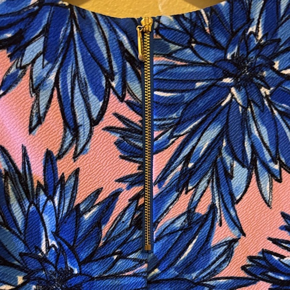 Ellen Tracy Blue Floral Mini Dress - Picture 5 of 5